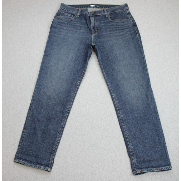 Old Navy Jeans Womens Size 12 Blue Cotton Blend Mid-Rise Boyfriend Regular Fit - Picture 1 of 7